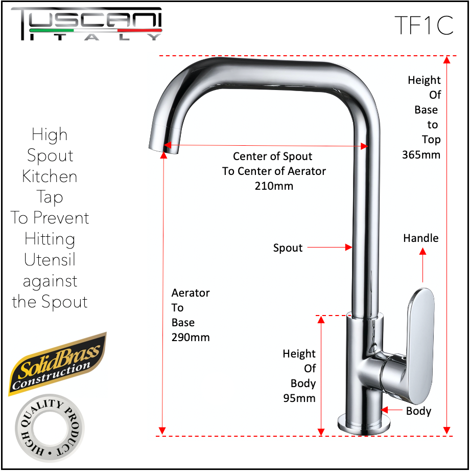 TF1C - Fabiana Series Kitchen Cold Tap by TUSCANI | Souqify