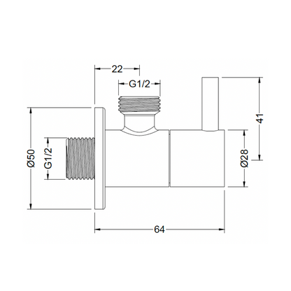 TH-S5 - Hydrosmith Series Angle Valve by TUSCANI | Souqify