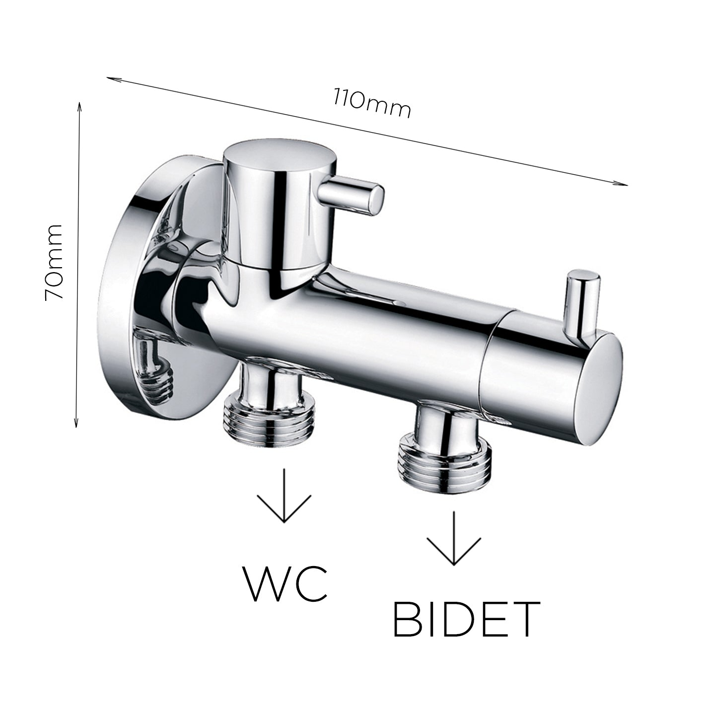 TH-S6 - Hydrosmith Series Double Angle Valve by TUSCANI | Souqify