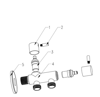TH-S6 - Hydrosmith Series Double Angle Valve by TUSCANI | Souqify