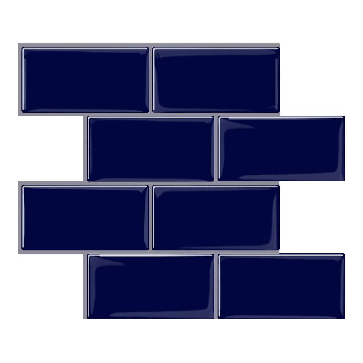 Thick 1.6mm 12.6*10.6 Inch Peel And Stick Blue Brick Vinyl Wall Tile Home Decor Kitchen Bathroom Living Room VP221 by Vivid Tiles | Souqify