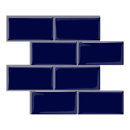 Thick 1.6mm 12.6*10.6 Inch Peel And Stick Blue Brick Vinyl Wall Tile Home Decor Kitchen Bathroom Living Room VP221 by Vivid Tiles | Souqify