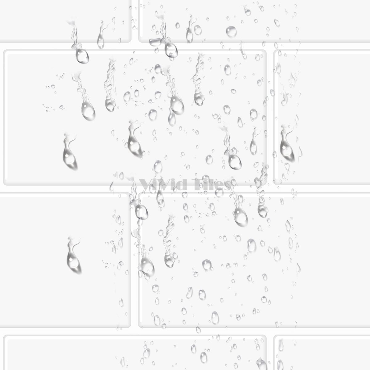 Thick 1.6mm 12.6*10.6 Inch Peel And Stick Pure White Brick Vinyl Wall Tile Home Decor Kitchen Bathroom Living Room VP216 by Vivid Tiles | Souqify