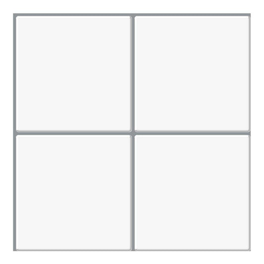Thick 1.6mm Square Shape 12 X 12 Inch Peel And Stick White With Grey Grout Square Shape Vinyl Wall Tile Home Decor Kitchen Bathroom Living Room VP526 by Vivid Tiles | Souqify