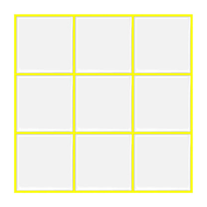 Thick 1.6mm Square Shape 12 X 12 Inch Peel And Stick White With Yellow Grout Square Vinyl Wall Tile Home Decor Kitchen Bathroom Living Room VP500-D by Vivid Tiles | Souqify