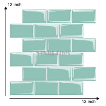 Thicker Upgrade Dark Green Vinyl Subway Tile With White Grout HB109 by Vivid Tiles | Souqify