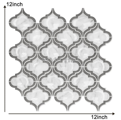 Thicker Upgrade Gray Arabesque Vinyl Tile -HB512 by Vivid Tiles | Souqify