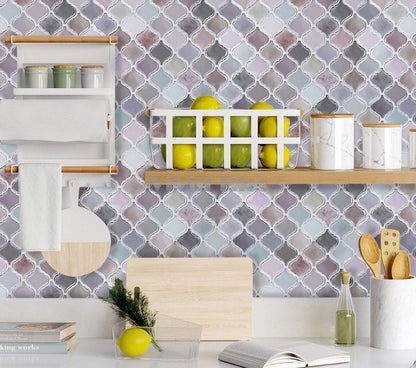 Thicker Upgrade Lantern Design Pink Marble Vinyl Tile HB506 by Vivid Tiles | Souqify