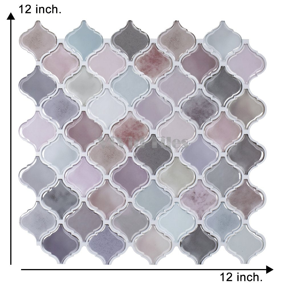 Thicker Upgrade Lantern Design Pink Marble Vinyl Tile HB506 by Vivid Tiles | Souqify
