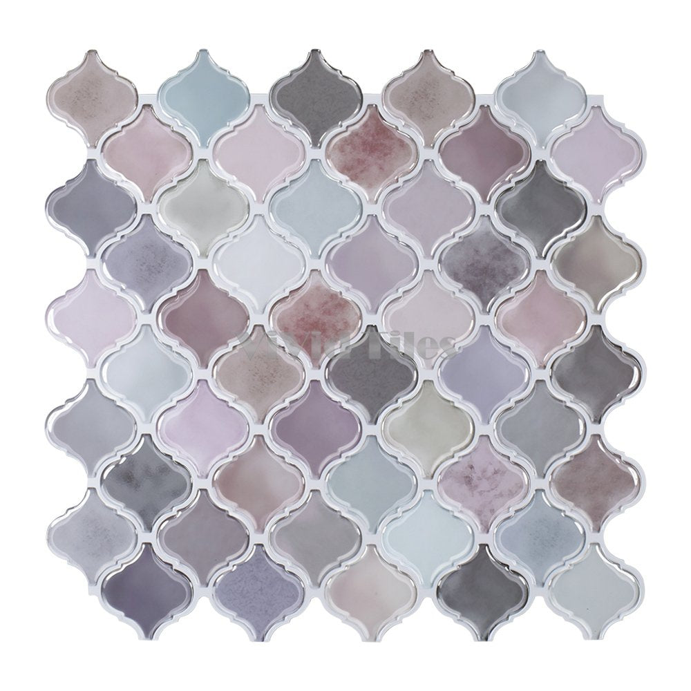 Thicker Upgrade Lantern Design Pink Marble Vinyl Tile HB506 by Vivid Tiles | Souqify