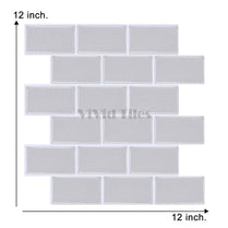 Thicker Upgrade Light Grey Brick Vinyl Tile HB113 by Vivid Tiles | Souqify