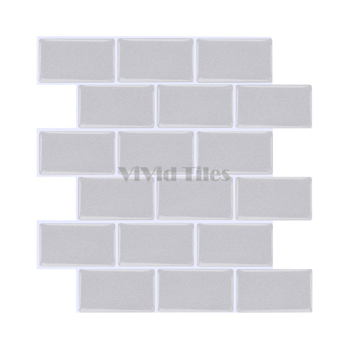 Thicker Upgrade Light Grey Brick Vinyl Tile HB113 by Vivid Tiles | Souqify
