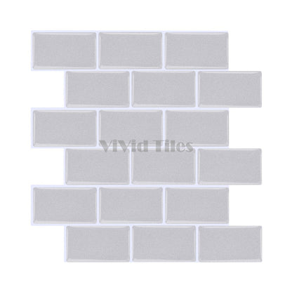 Thicker Upgrade Light Grey Brick Vinyl Tile HB113 by Vivid Tiles | Souqify
