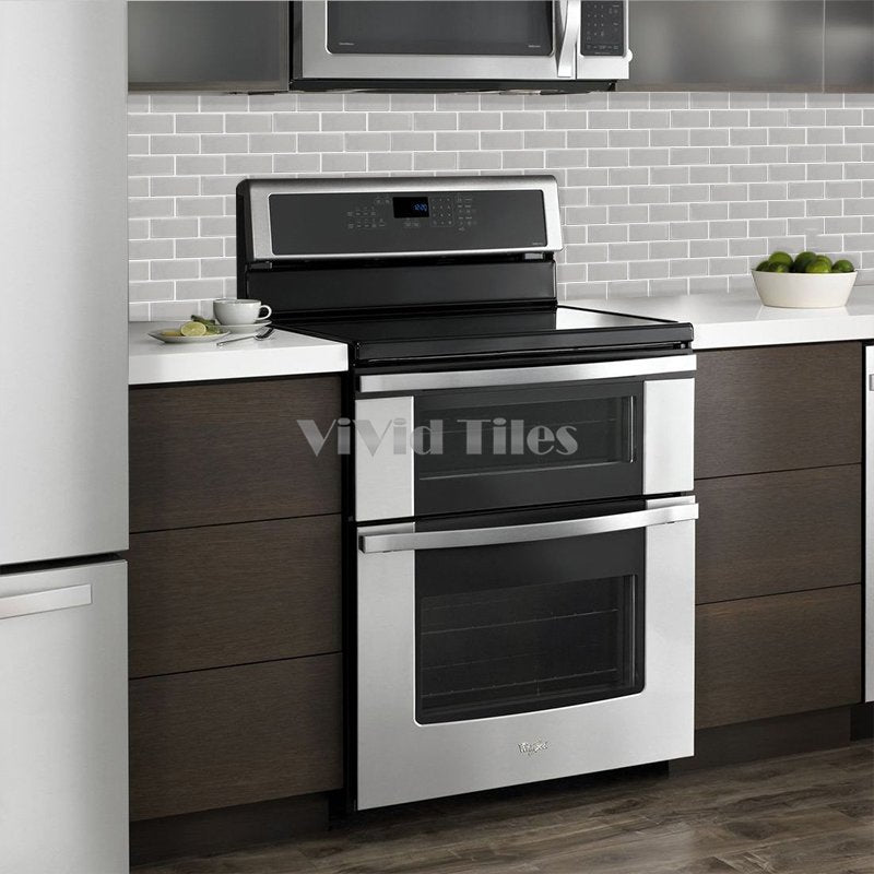 Thicker Upgrade Light Grey Brick Vinyl Tile HB113 by Vivid Tiles | Souqify