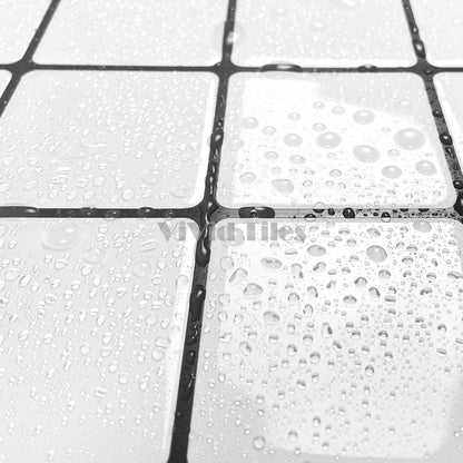 Thicker Upgrade White Square Vinyl Tile HB516 by Vivid Tiles | Souqify