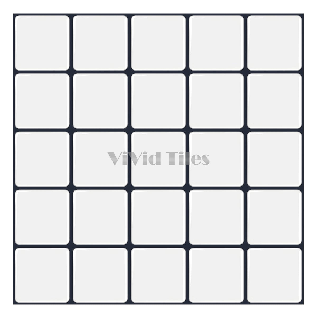 Thicker Upgrade White Square Vinyl Tile HB516 by Vivid Tiles | Souqify
