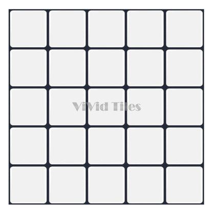 Thicker Upgrade White Square Vinyl Tile HB516 by Vivid Tiles | Souqify