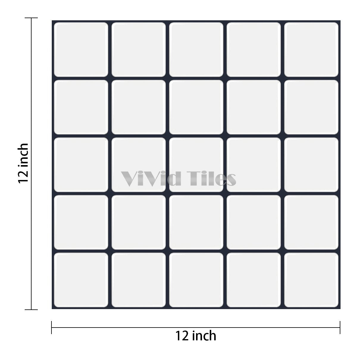 Thicker Upgrade White Square Vinyl Tile HB516 by Vivid Tiles | Souqify