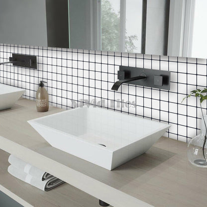 Thicker Upgrade White Square Vinyl Tile HB516 by Vivid Tiles | Souqify