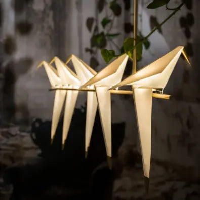 Thousand paper crane LED chandelier office Nordic bedroom post-modern study bedroom dormitory cafe bar bird lamp by Zhongsan | Souqify