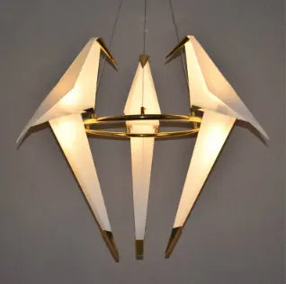 Thousand paper crane LED chandelier office Nordic bedroom post-modern study bedroom dormitory cafe bar bird lamp by Zhongsan | Souqify