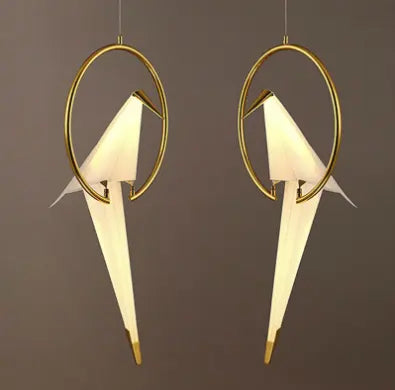Thousand paper crane LED chandelier office Nordic bedroom post-modern study bedroom dormitory cafe bar bird lamp by Zhongsan | Souqify