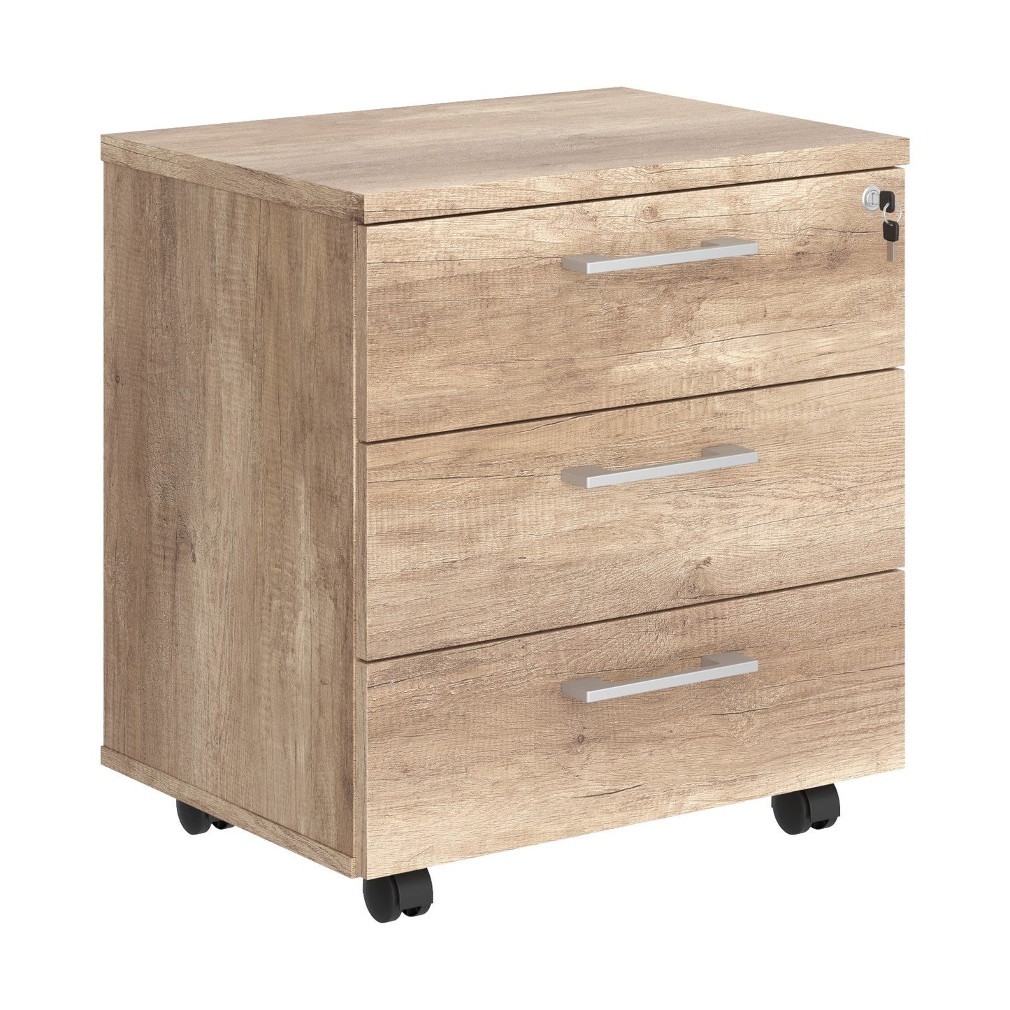 THREE DRAWER MOBILE PEDESTAL, MADE IN E1 LAMINATE CHIPBOARD by Treejar | Souqify