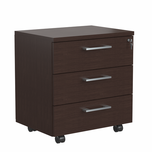 THREE DRAWER MOBILE PEDESTAL, MADE IN E1 LAMINATE CHIPBOARD by Treejar | Souqify