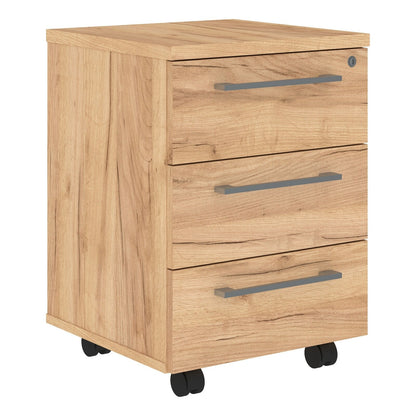 THREE DRAWER MOBILE PEDESTAL, MADE IN E1 LAMINATE CHIPBOARD by Treejar | Souqify