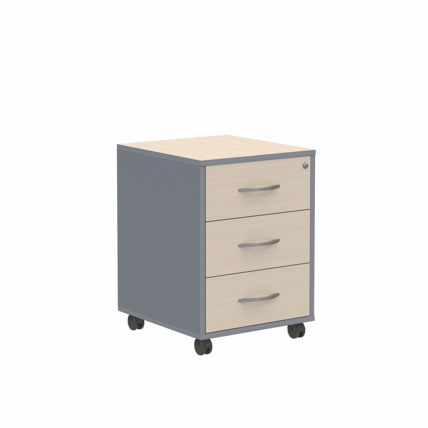 THREE DRAWER MOBILE PEDESTAL, MADE IN E1 LAMINATE CHIPBOARD by Treejar | Souqify