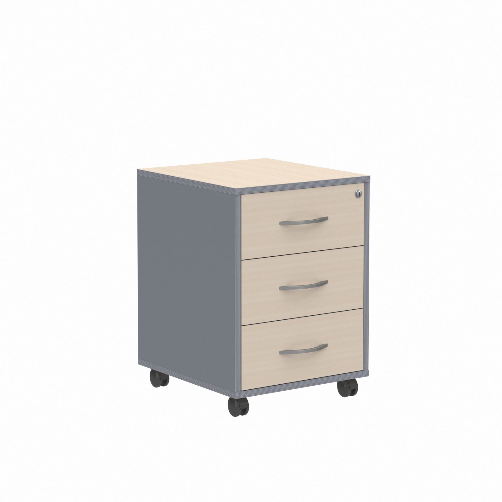 THREE DRAWER MOBILE PEDESTAL, MADE IN E1 LAMINATE CHIPBOARD by Treejar | Souqify