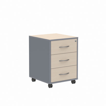 THREE DRAWER MOBILE PEDESTAL, MADE IN E1 LAMINATE CHIPBOARD by Treejar | Souqify
