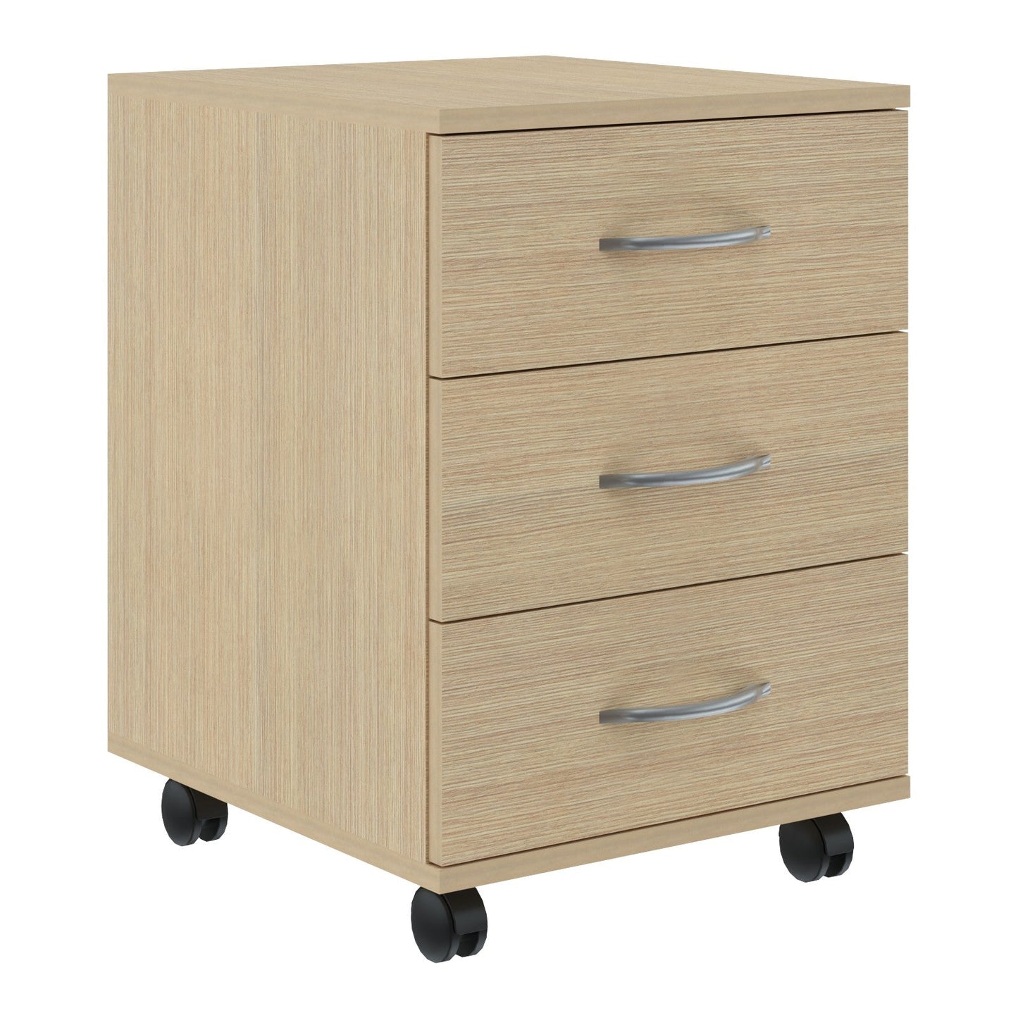 THREE DRAWER MOBILE PEDESTAL, MADE IN E1 LAMINATE CHIPBOARD by Treejar | Souqify