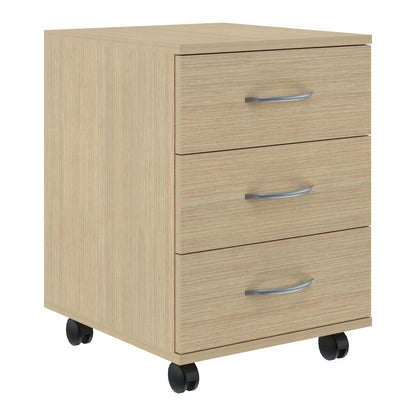 THREE DRAWER MOBILE PEDESTAL, MADE IN E1 LAMINATE CHIPBOARD by Treejar | Souqify