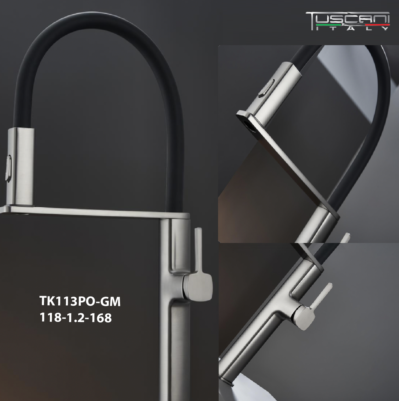 TK113PO - Kitania Series Pull Out Kitchen Mixer by TUSCANI | Souqify