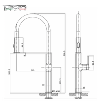 TK113PO - Kitania Series Pull Out Kitchen Mixer by TUSCANI | Souqify