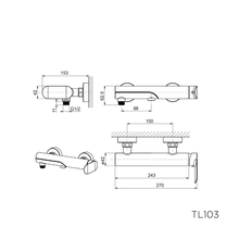 TL103 - Lavanzi Series - Bath & Shower Mixer by TUSCANI | Souqify