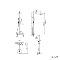 TL109 - Lavanzi Series Rain Shower Column Mixer by TUSCANI | Souqify