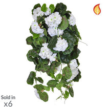 I & T Geranium Vine White 73cm FR-S1