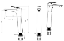 TN102H - Novella Series High Basin Mixer by TUSCANI | Souqify