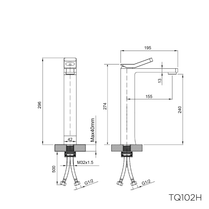 TQ102H - Quatrio Series High Basin Mixer by TUSCANI | Souqify