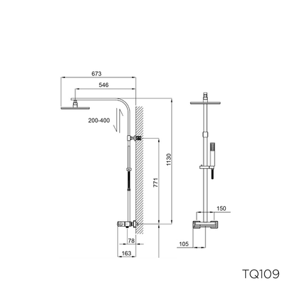 TQ109 - Quatrio Series Rain Shower Set by TUSCANI | Souqify