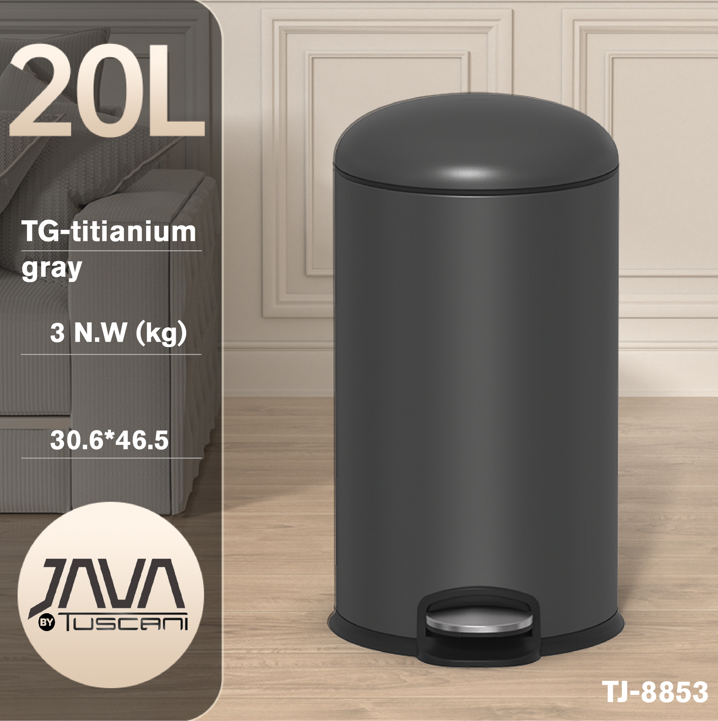 Tuscani JAVA TJ-8853 Pedal Bin by TUSCANI | Souqify