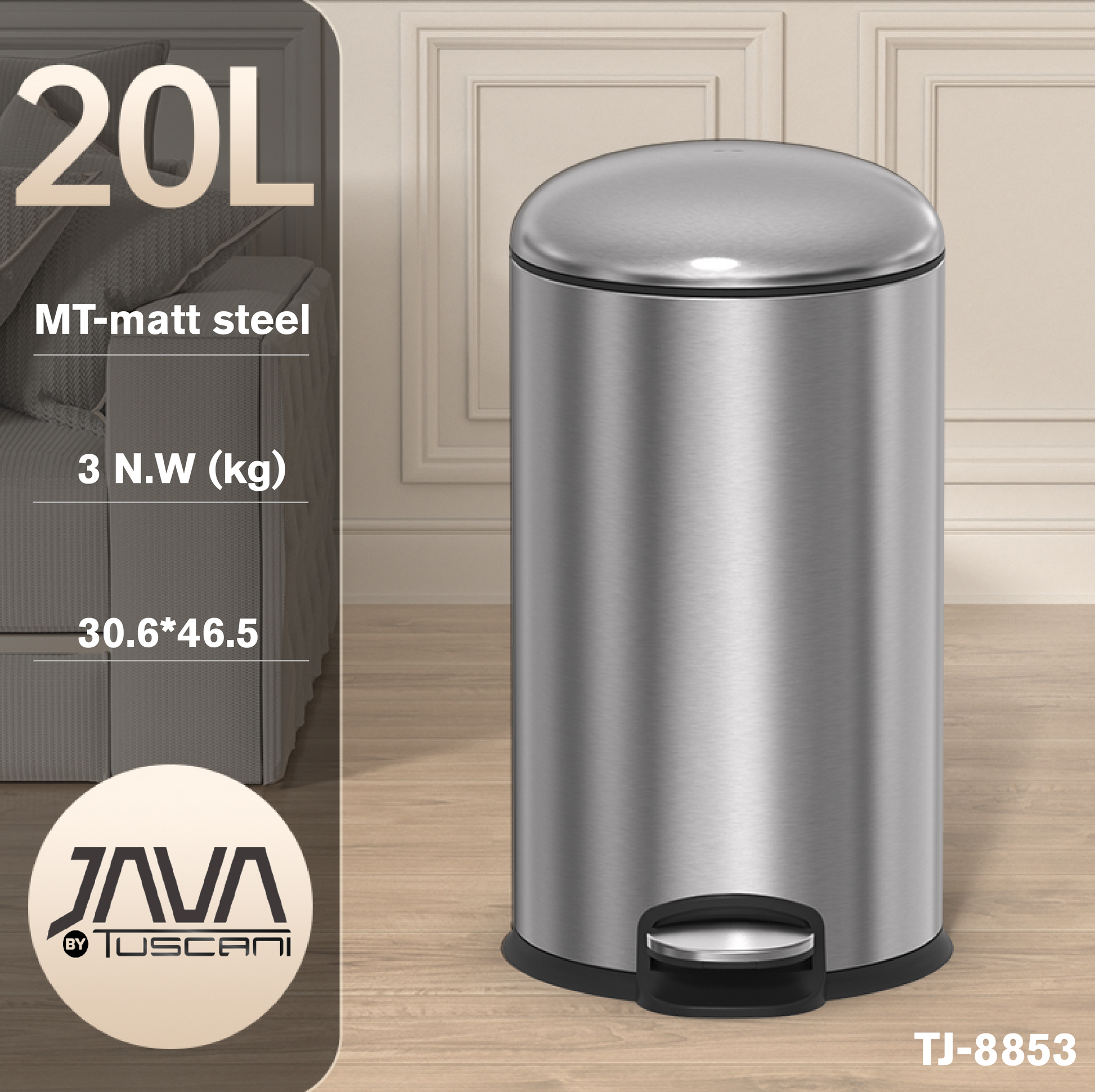 Tuscani JAVA TJ-8853 Pedal Bin by TUSCANI | Souqify