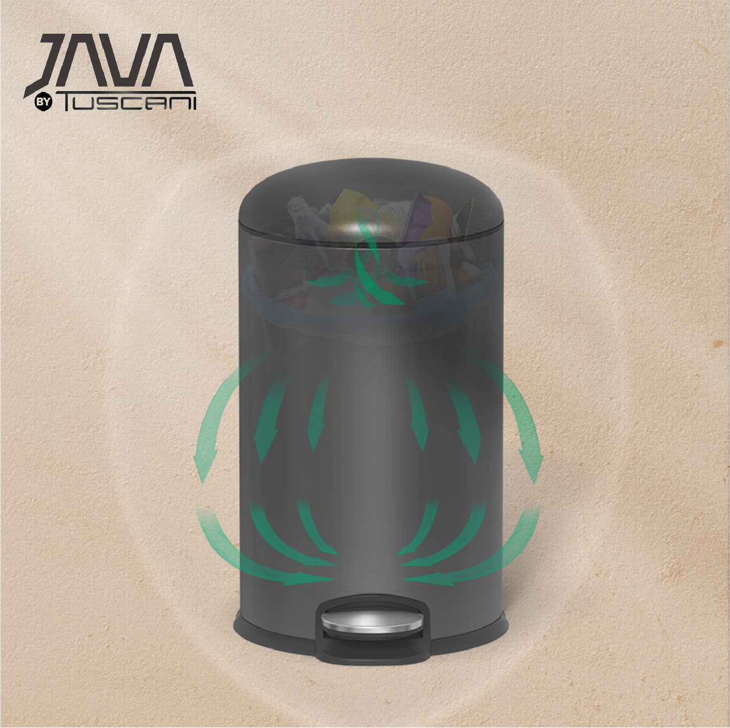 Tuscani JAVA TJ-8853 Pedal Bin by TUSCANI | Souqify
