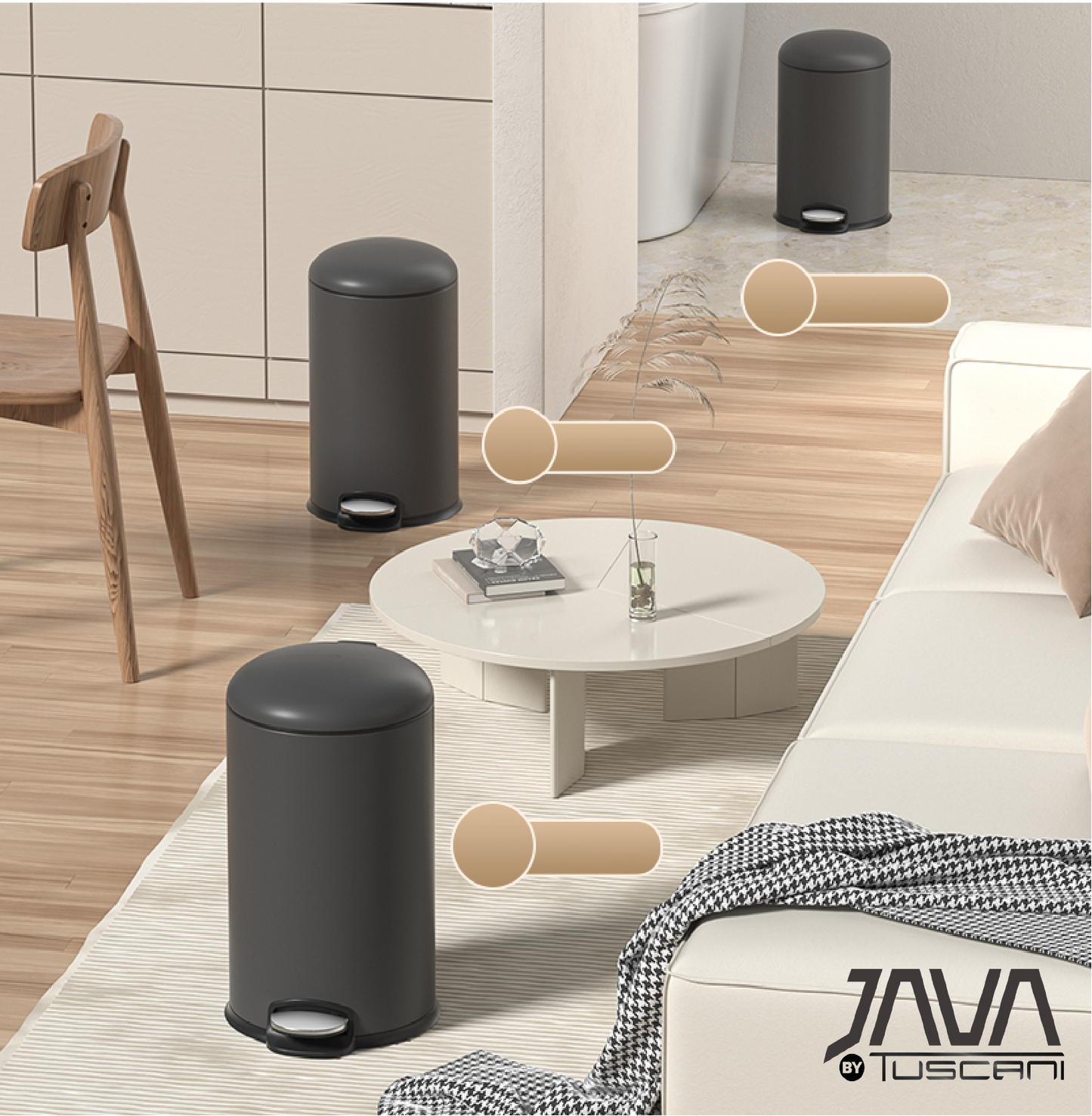 Tuscani JAVA TJ-8853 Pedal Bin by TUSCANI | Souqify