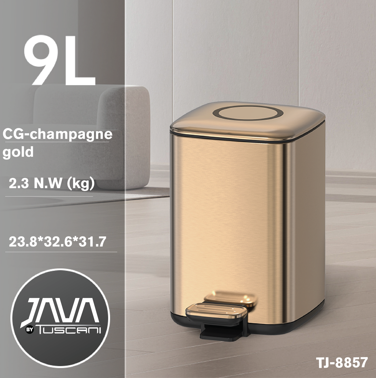 Tuscani JAVA TJ-8857 Pedal Bin by TUSCANI | Souqify
