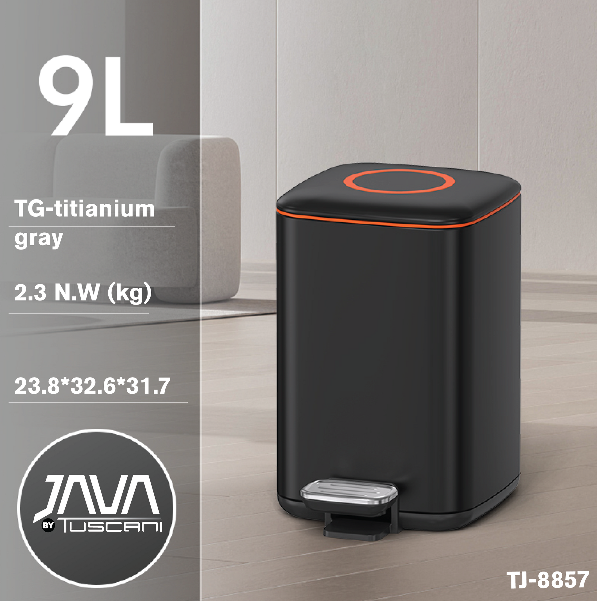 Tuscani JAVA TJ-8857 Pedal Bin by TUSCANI | Souqify