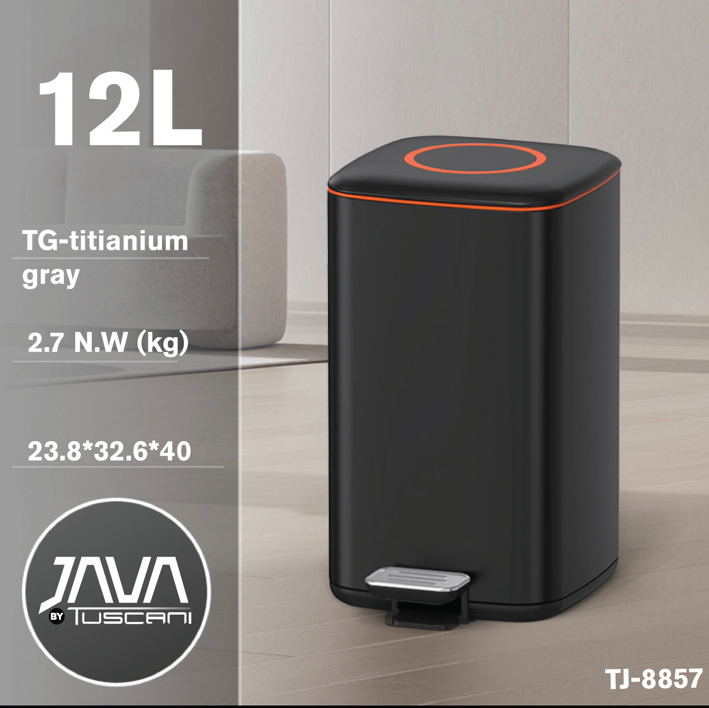 Tuscani JAVA TJ-8857 Pedal Bin by TUSCANI | Souqify