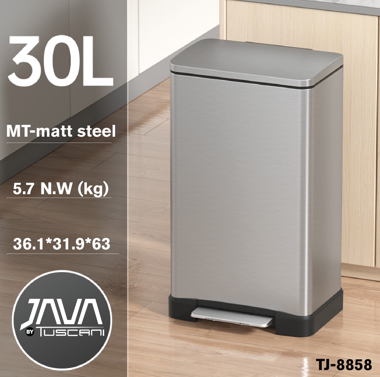 Tuscani JAVA TJ-8858 Pedal Bin by TUSCANI | Souqify